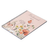 Bruidsmeisje Cadeau Elegant Blush Roze Bloemen Notitieboek (Linkerzijde)
