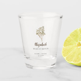 Bruidsmeisje Cadeau Elegant Pampasgras Bruiloft Shot Glas