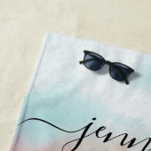 Bruidsmeisje Cadeau - Getuige Gepersonaliseerde Na Strandlaken (In situ)