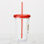 Bruidsmeisje cadeau I Do Crew Zonnebloemen Rozen Acryl Drinkbeker (Rechts)