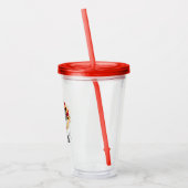 Bruidsmeisje cadeau I Do Crew Zonnebloemen Rozen Acryl Drinkbeker (Links)
