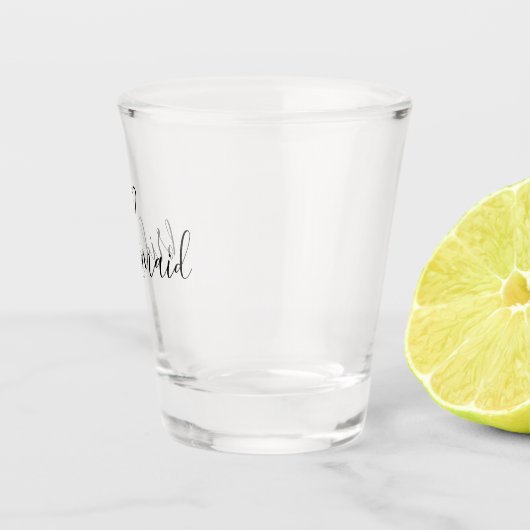 bruidsmeisje cadeau |  scriptnaam shot glas (Rechts)