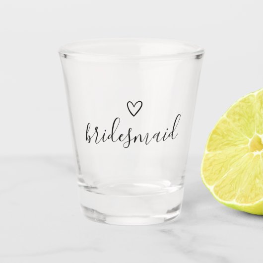 bruidsmeisje cadeau |  scriptnaam shot glas (Voorkant)