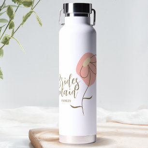 Bruidsmeisje Cadeau Waterfles - Gouden Madeliefje