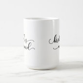 Bruidsmeisje Cadeau, Zwarte Moderne Script Typogra Koffiemok (Center)