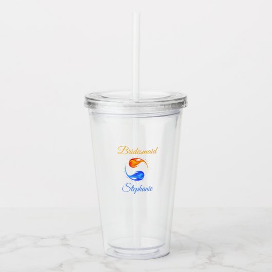 Bruidsmeisje cadeaus- acryl drinkbeker (Voorkant)