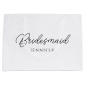 Bruidsmeisje Calligrafie Script Naam Sjabloon Best Groot Cadeauzakje (Voorkant)