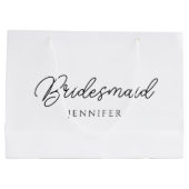 Bruidsmeisje Calligrafie Script Naam Sjabloon Best Groot Cadeauzakje (Achterkant)
