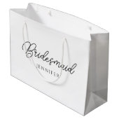 Bruidsmeisje Calligrafie Script Naam Sjabloon Best Groot Cadeauzakje (Achterkant Gekanteld)