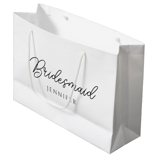 Bruidsmeisje Calligrafie Script Naam Sjabloon Best Groot Cadeauzakje (Voorkant Gekanteld)