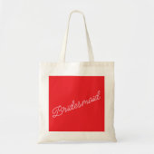 Bruidsmeisje Canvas tas Gift Rood Roze Bruidsfeest (Voorkant)
