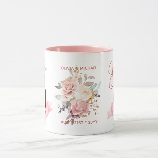 Bruidsmeisje Caricatuur Aanzoek Bedankt Aangepast Mok (Midden)