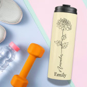 Bruidsmeisje Chrysanthemum November Geboortebloem Thermosbeker