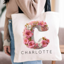 Bruidsmeisje | Coquette Bloemrijke Letter C Aangep