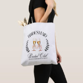 Bruidsmeisje Coquette Roze Strik Moderne Tote Tote Bag (Dichtbij)