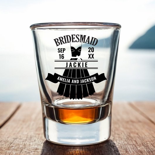 Bruidsmeisje Custom Jurk Wedding Favoriet Shot Gla Shot Glas