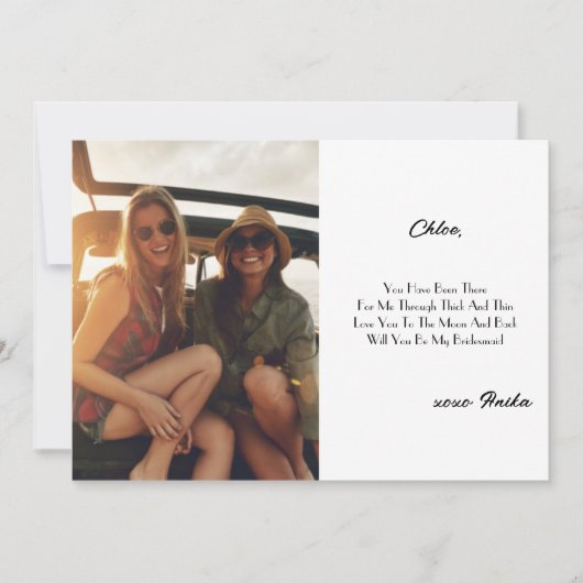 BRUIDSMEISJE CUSTOM VOORSTEL KAART SJABLOON (Voorkant)