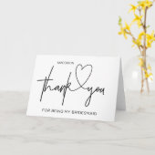 Bruidsmeisje Dank Geschenk voor Bruidsstoet Bruid Kaart (Gele Bloem)