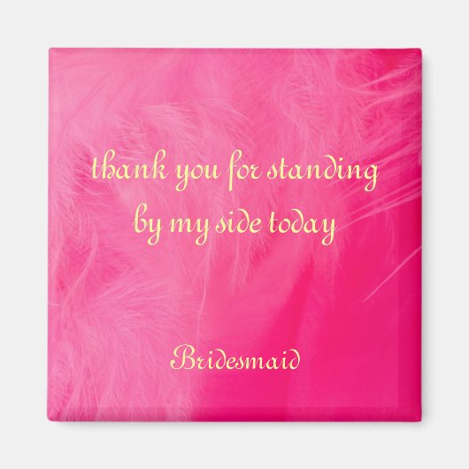 Bruidsmeisje Dank Je Magnet (Voorkant)