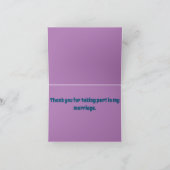 Bruidsmeisje dank u bedankkaart (Binnen)