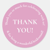 Bruidsmeisje dank u bruiloftsgunst Sticker