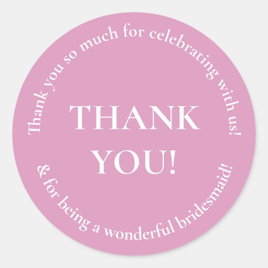 Bruidsmeisje dank u bruiloftsgunst Sticker