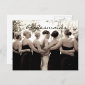 Bruidsmeisje dank u nota Briefkaart (Voorkant / Achterkant)