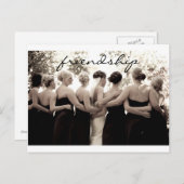 Bruidsmeisje dank u nota Briefkaart (Voorkant / Achterkant)