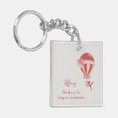 bruidsmeisje dank u sleutelhanger (Voorkant Links)