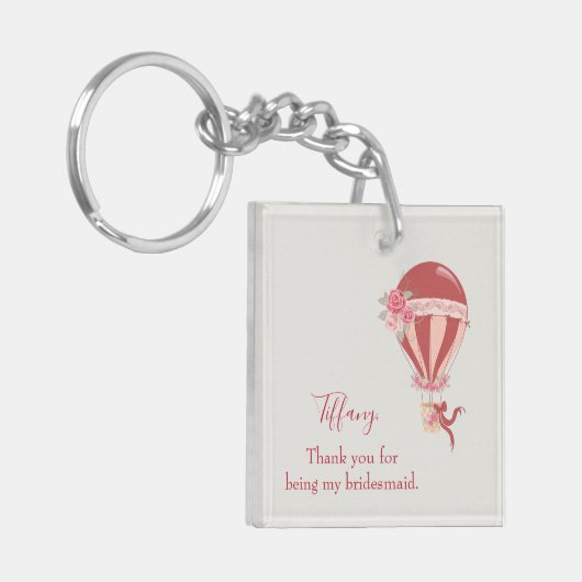 bruidsmeisje dank u sleutelhanger (Voorkant Links)