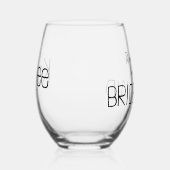 bruidsmeisje dank u wijnglas zonder voet (Rechts)