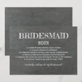 Bruidsmeisje definitie grappig voorstel kaart (Voorkant / Achterkant)