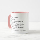 Bruidsmeisje Definitie Roze en Wit Gift Mok (Voorkant links)