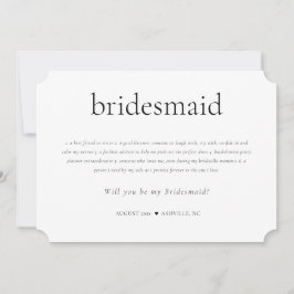 Bruidsmeisje Definitie & Taken Voorstel Kaart