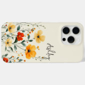 Bruidsmeisje | Douane Wilde Bloemen Huwelijk Moede Case-Mate iPhone Case (Achterkant (horizontaal))