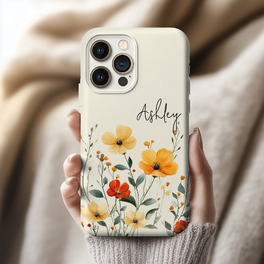 Bruidsmeisje | Douane Wilde Bloemen Huwelijk Moede Case-Mate iPhone Case