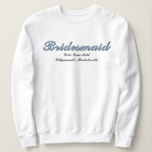 Bruidsmeisje Dusty Blue Bachelorette Party Matchin Trui