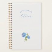 Bruidsmeisje Dusty Blue Floral Wedding Planner (Voorkant)