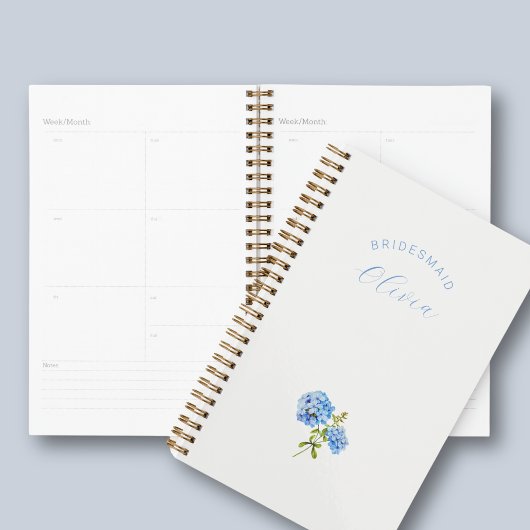 Bruidsmeisje Dusty Blue Floral Wedding Planner