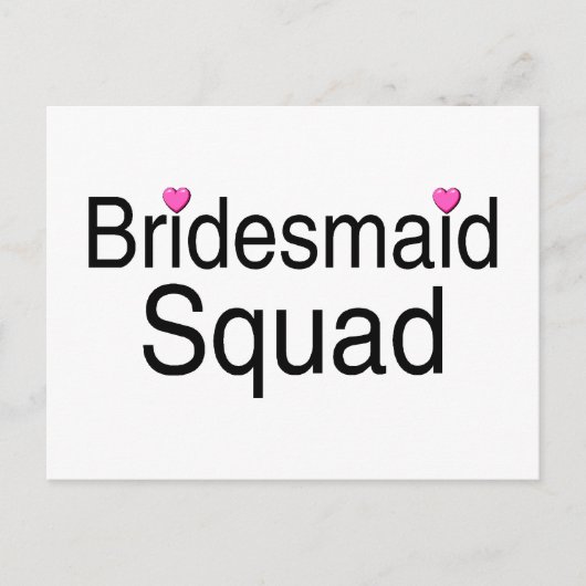 bruidsmeisje eenheid briefkaart (Voorkant)