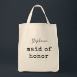 Bruidsmeisje | Eenvoudige Persoonlijke Bruiloft Fe Tote Bag<br><div class="desc">Bruidsmeisje | Eenvoudige Gepersonaliseerde Bruiloft Feest Boodschappentas</div>