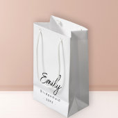 Bruidsmeisje Elegant Kleine Gift Bag | Zwart Wit Klein Cadeauzakje