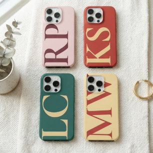 Bruidsmeisje   Elegante Groene Trouw Bruid Initiaa iPhone 15 Pro Case