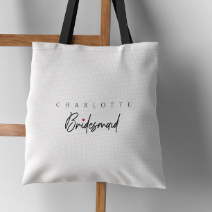 Bruidsmeisje Elegantie: gepersonaliseerde bruidsfe Tote Bag