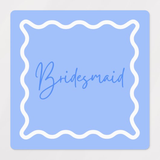 Bruidsmeisje en Maid of Honor Blue Labels (Design 1)