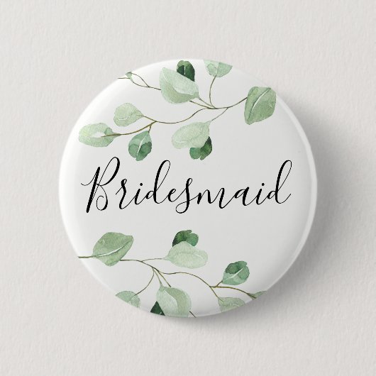 bruidsmeisje eucalyptus ronde button 5,7 cm (Voorkant)