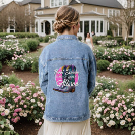 Bruidsmeisje Fancy Cowboy Boots Denim Jacket