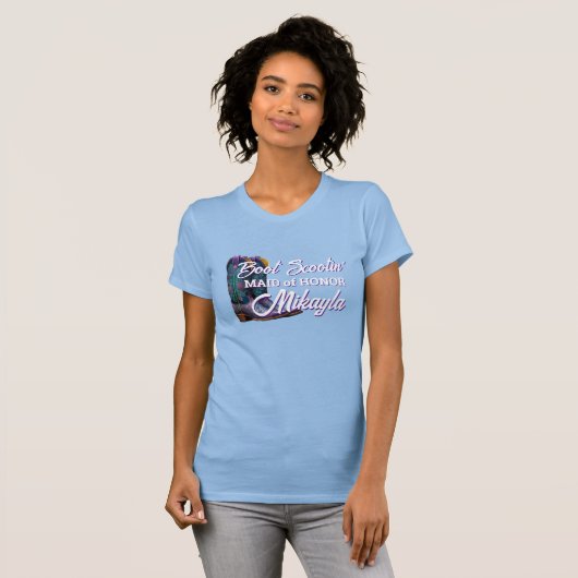Bruidsmeisje Fancy Cowboy Boots T-shirt (Voorkant volledig)