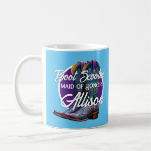 Bruidsmeisje Fancy Cowboy laarzen blauw Koffiemok