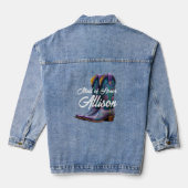 Bruidsmeisje Fantasie Cowboylaarzen Denim Jacket (Achterkant)
